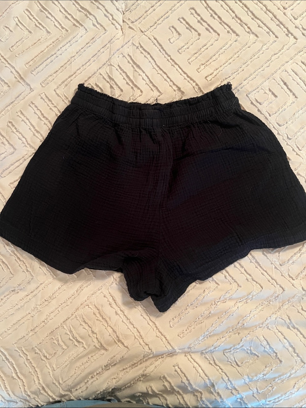 aerie Light Blue & Black Women's Gauze Lounge Shorts - Picture 6 of 6